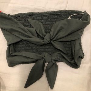 Artizia double tie crop top